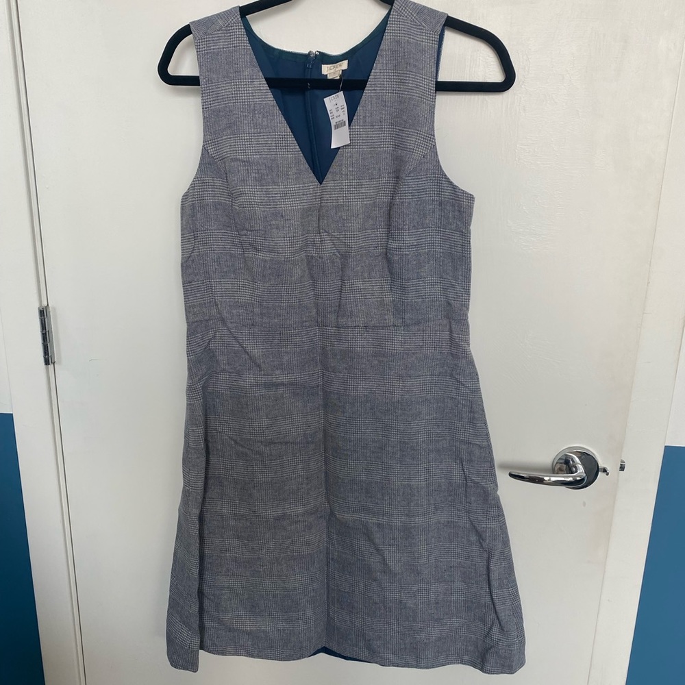 J. Crew v-neck sheath dress navy blue